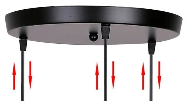 Apparecchio a sospensione nero con paralume in vetro Felis - Candellux Lighting