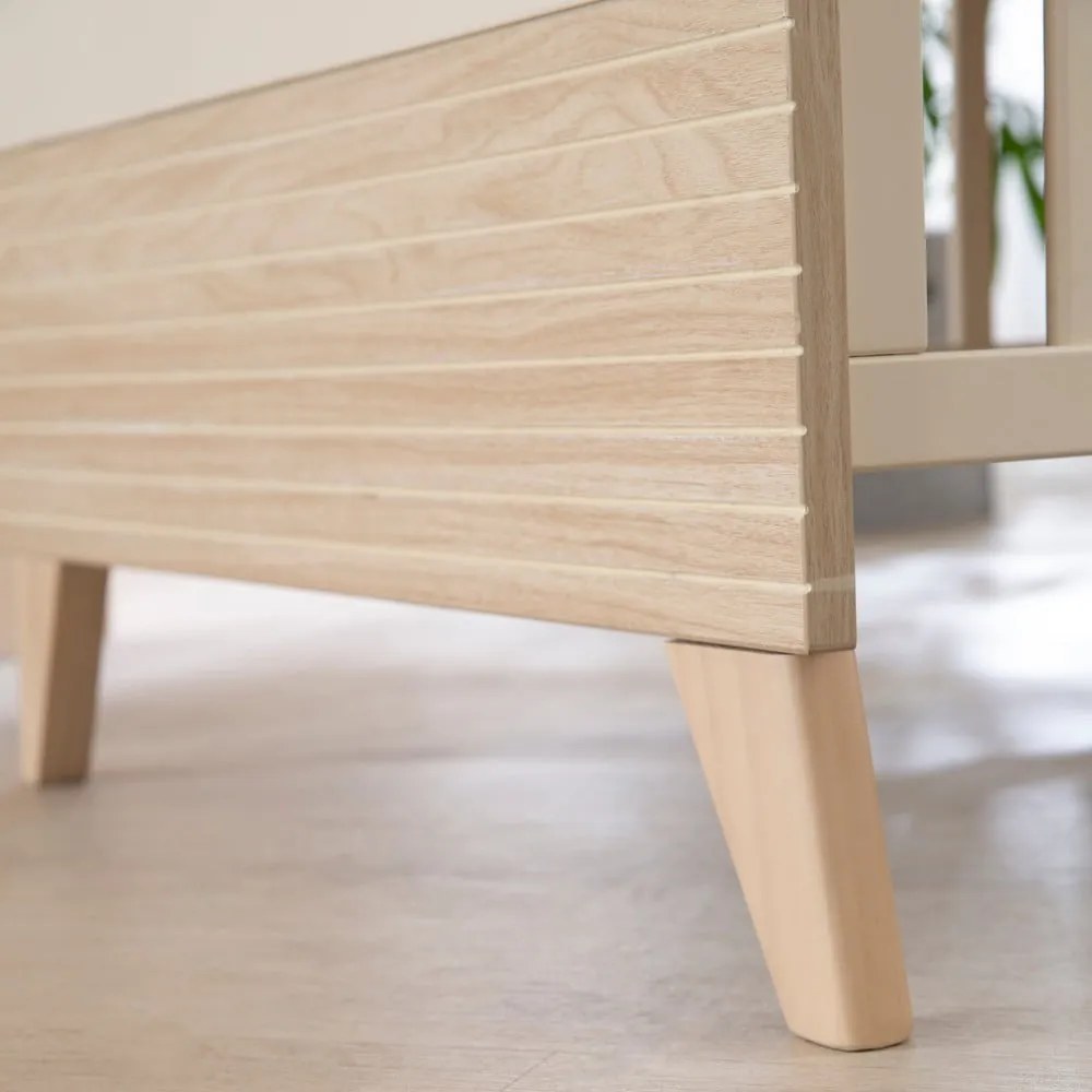 Lettino beige con altezza regolabile 70x140 cm Sidney – Roba