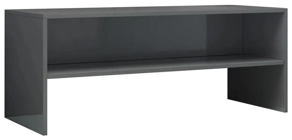 Mobile tv grigio lucido 100x40x40 cm in truciolato