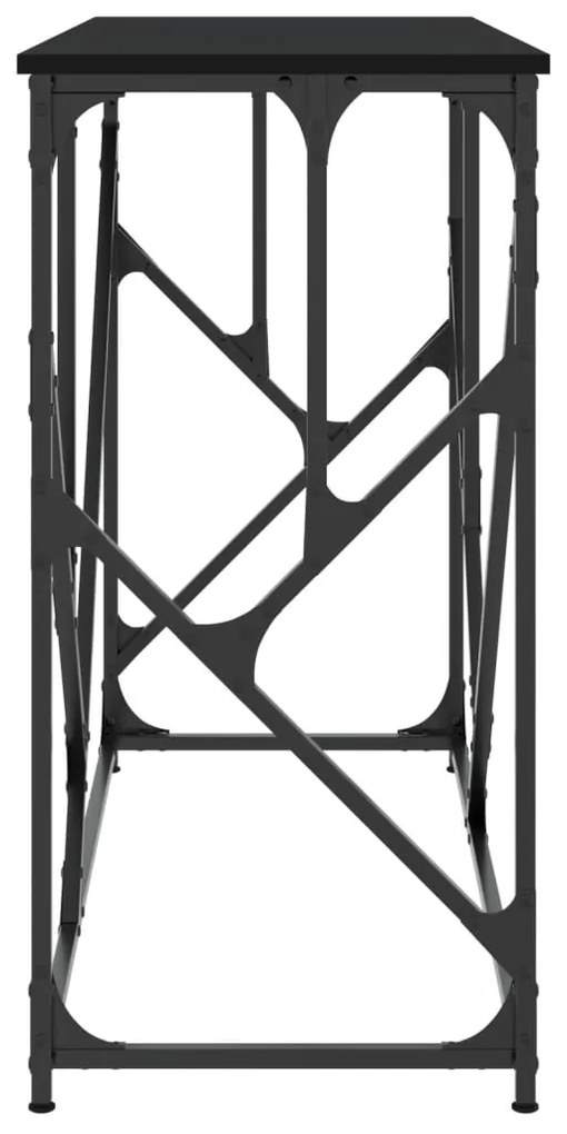 Tavolino consolle nero 100x40x80 cm in legno multistrato