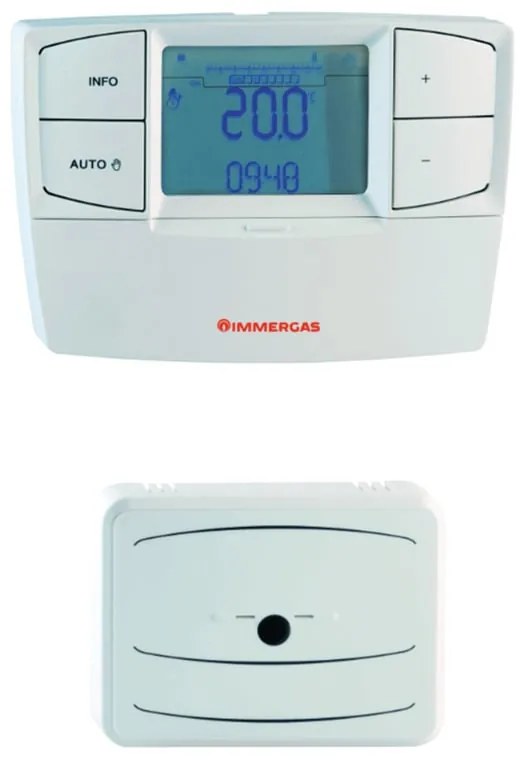 Termostato intelligente e connesso a parete BLUETOOTH IMMERGAS CAR V2 COMANDO REMOTO WIRE Bianco