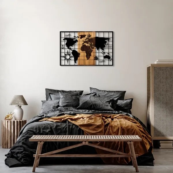 Decorazione da muro 90x58 cm mappa