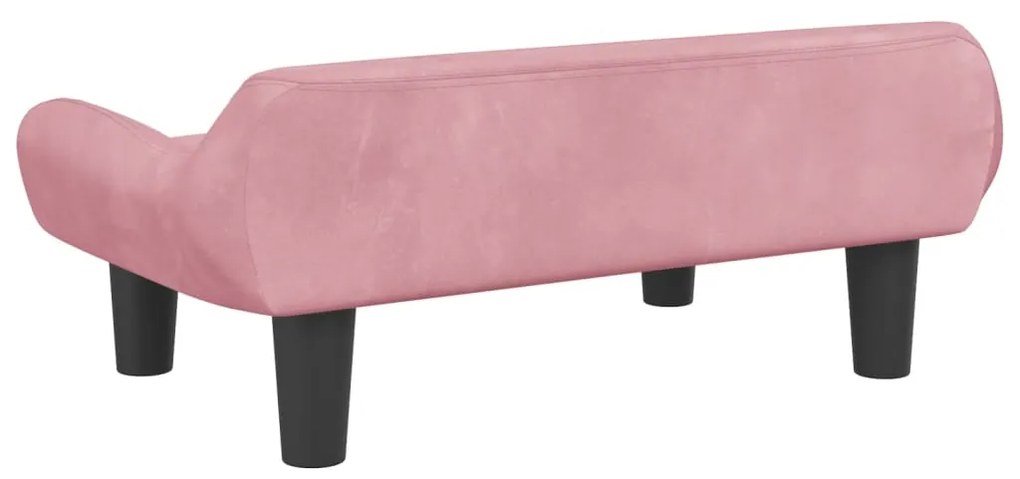 Divano per bambini rosa 70x40x24 cm in velluto