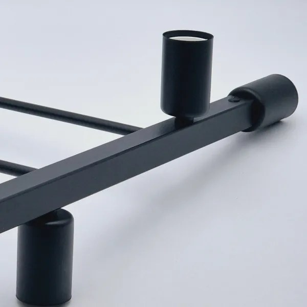 Lampadario a sospensione con supporto rigido ASTRID 4xE27/60W/230V nero