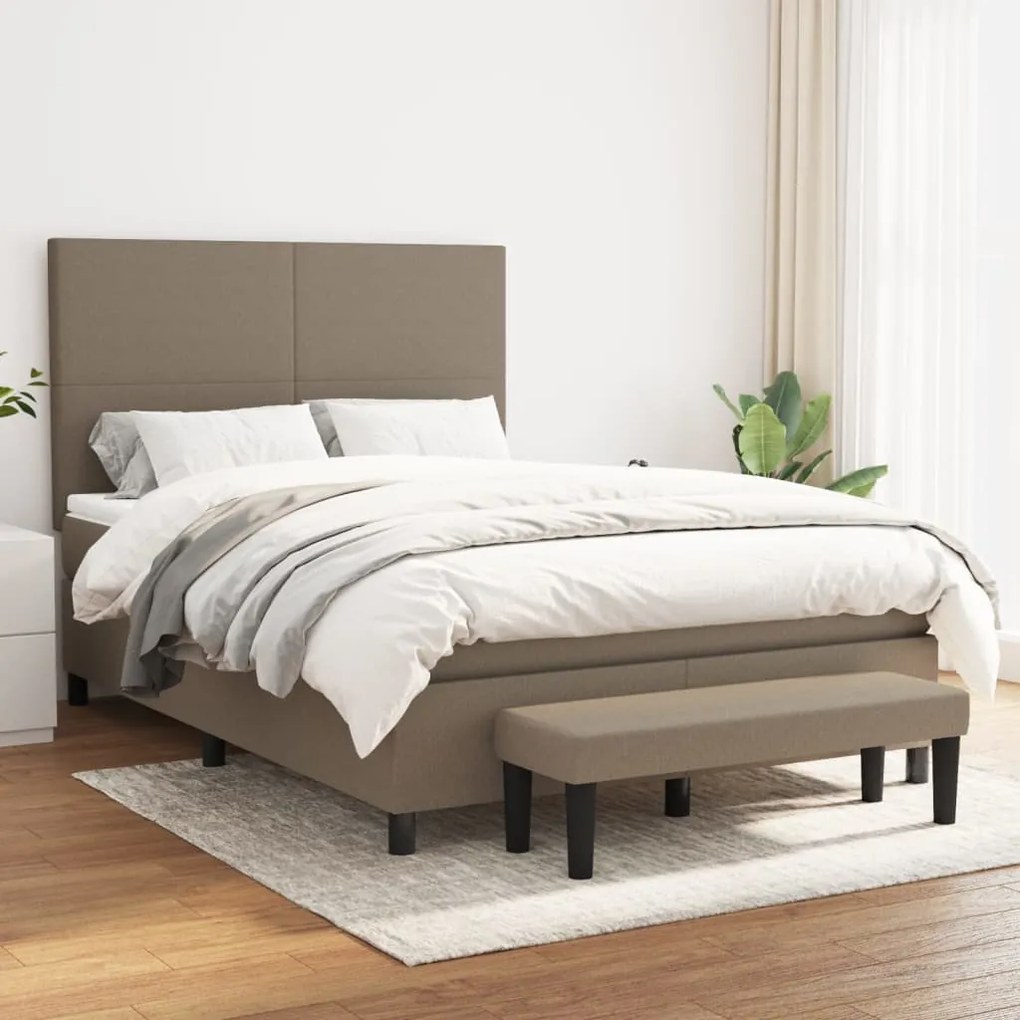 Giroletto A Molle Con Materasso Tortora 140x200 Cm İn Tessuto /