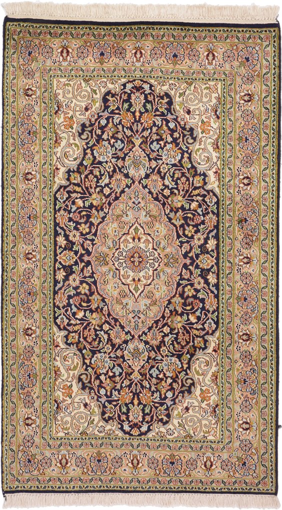 Cashmere Silk Tappeto 130 x 80 (Indian) Annodato A Mano