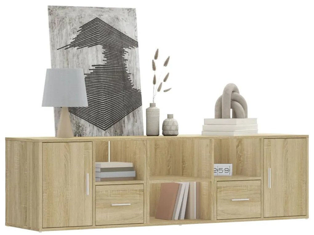 Mobile Angolare Rovere Sonoma 160x40x45 Cm İn Truciolato /