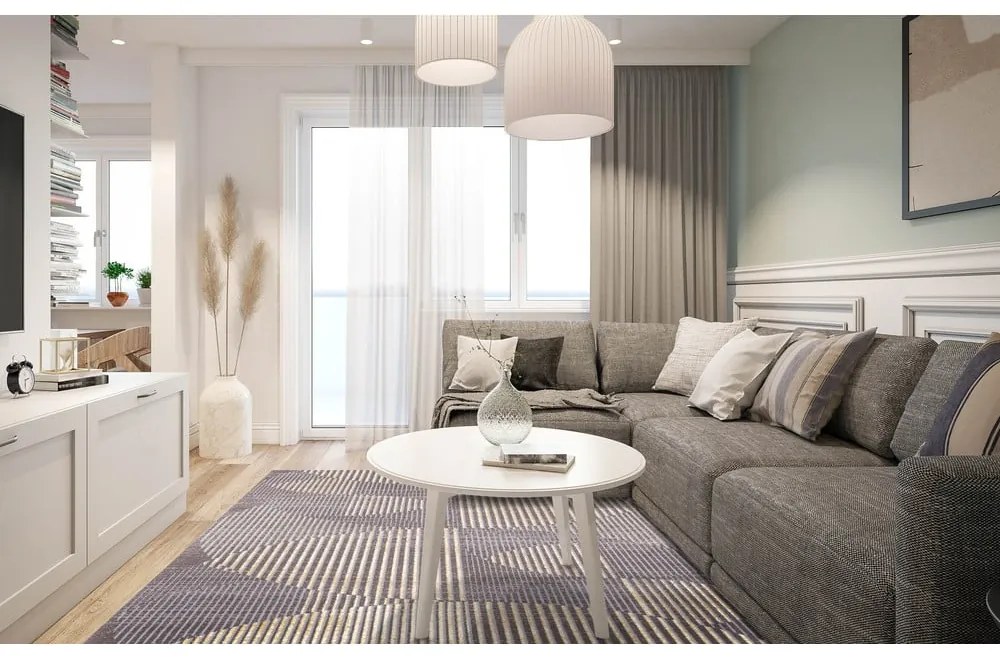 Tappeto in lana grigio 100x180 cm Shades - Agnella