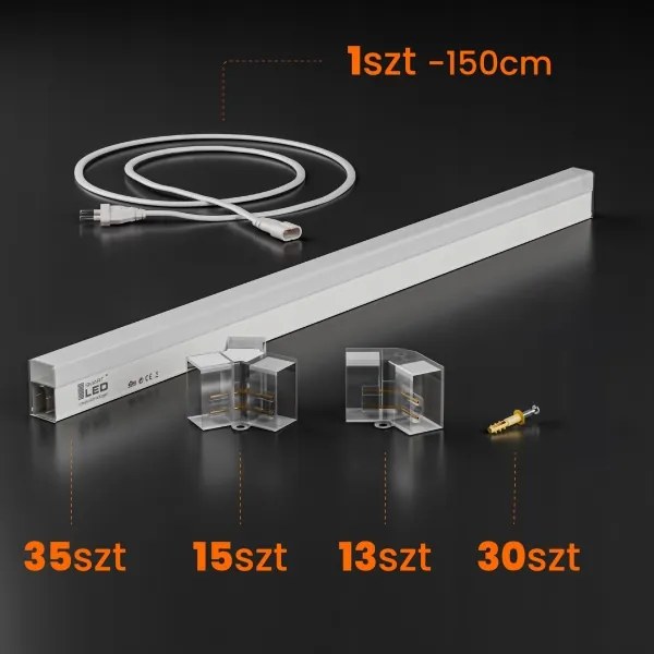 Plafoniera LED/350W/85-265V 4000K 313x298 cm CRI 90 IP54 bianco