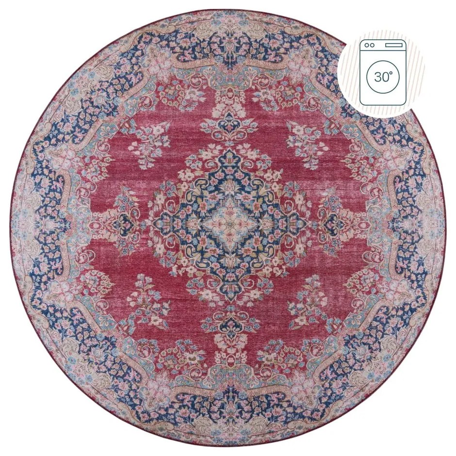 Tappeto rotondo lavabile rosso ø 180 cm FOLD Colby - Flair Rugs