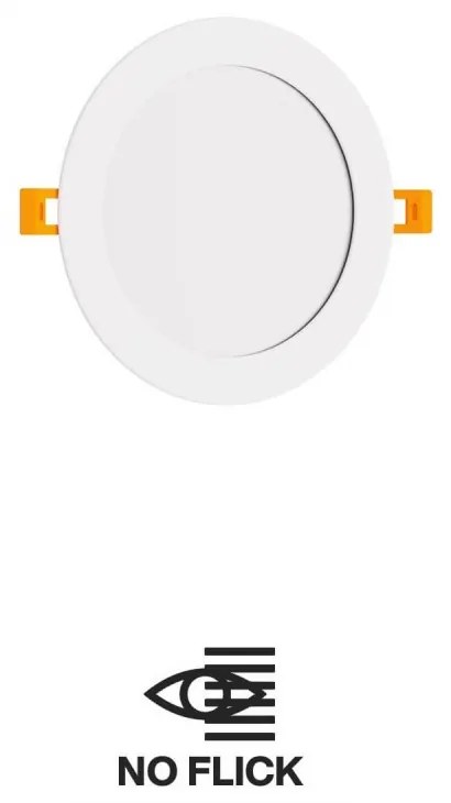 Pannello LED Rotondo 15W, 1.500lm, no Flickering, Foro Ø153-160mm Colore Bianco Caldo 3.000K