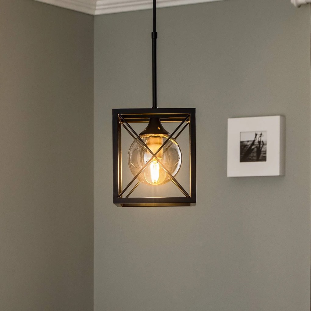 Avonni Lampada a sospensione AV-1732-1BSY nera, 1 luce