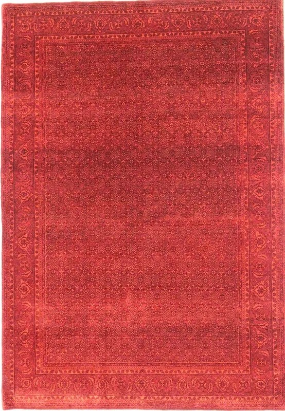 Loribaft Tappeto 170 x 250 Rosso (Indian) Annodato A Mano