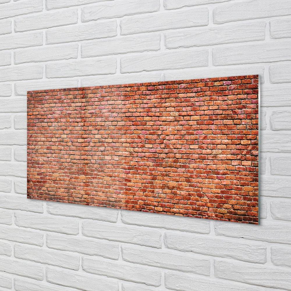 Quadro vetro acrilico Muro di mattoni 100x50 cm