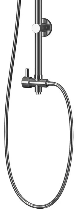 Kamalu - Colonna doccia con deviatore soffione 20x20 e doccetta modello G330