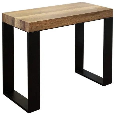 Consolle 90x40 cm allungabile a 300cm TECNO noce telaio antracite