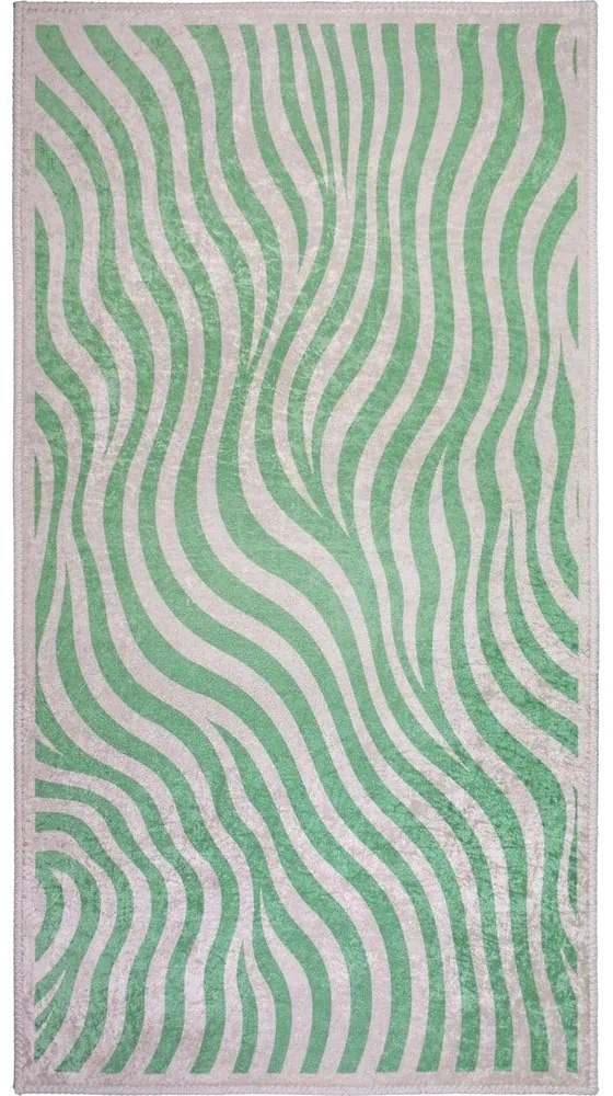 Tappeto verde lavabile 80x150 cm Green Zebra – Vitaus