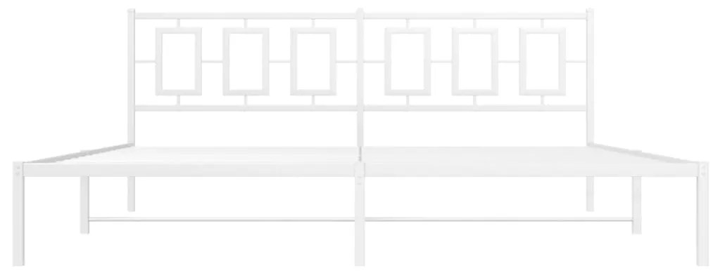 Giroletto con testiera metallo bianco 200x200 cm