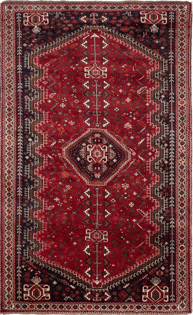 Shiraz Tappeto persiano 270 x 160 Rosso (Iran) Annodato A Mano