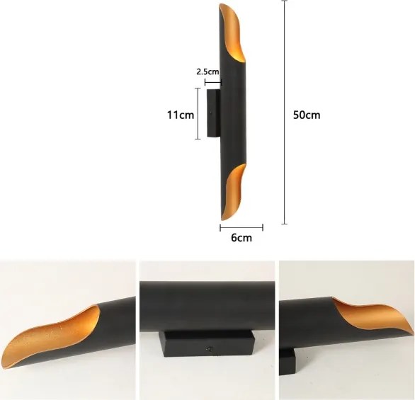 Brilagi - Applique da parete KALMAR 2xE27/40W/230V nero/bronzo