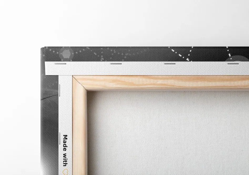 Stampa su tela – Mandala affascinante in bianco e nero