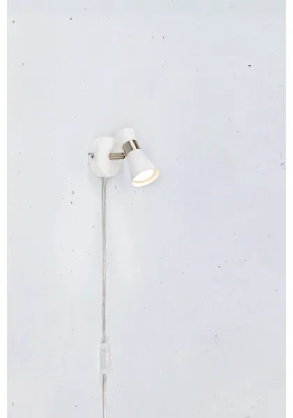 Markslöjd 108627- Faretto da parete FOLIE 1xGU10/7W/230V bianco/cromo opaco