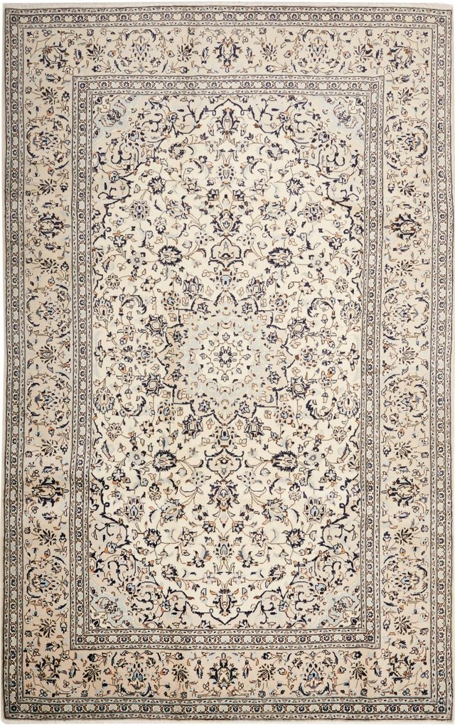 Kashan Tappeto 320 x 200 Beige (Iran) Annodato A Mano