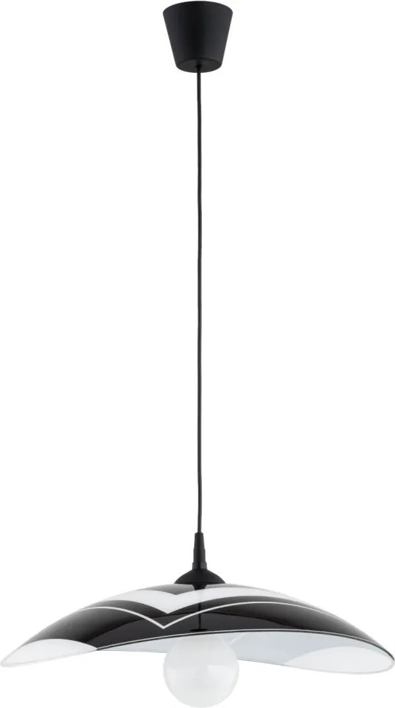 Lampadario a cavo CZANI 1xE27/15W/230V nero