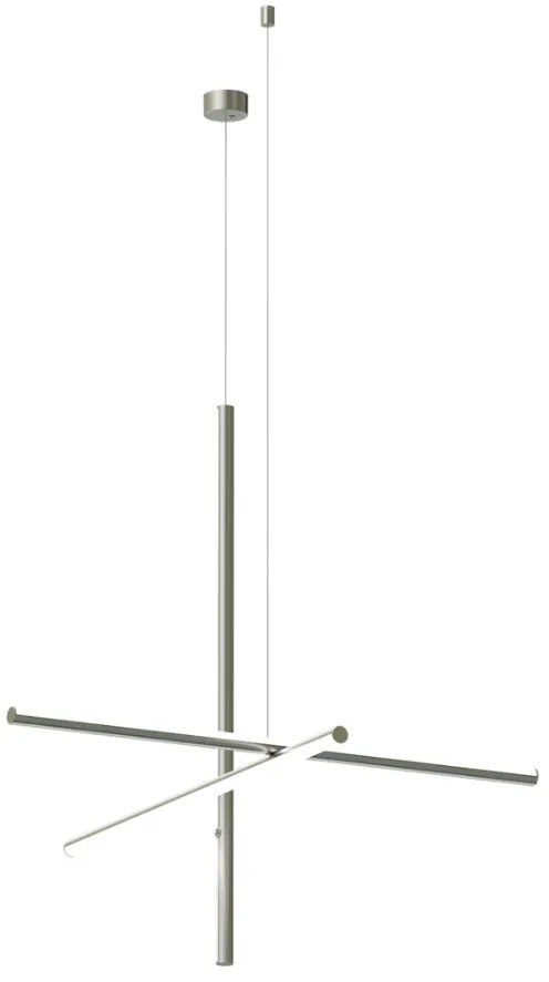 Flos Coordinates Suspension 1 CLIII Lampada sospesa a luce diffusa alimentazione remota in alluminio argent moon