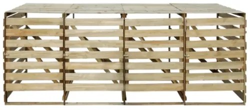 Copribidone Quadruplo in Legno di Pino Impregnato 240 L