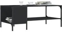 Tavolino Salotto con Ripiano Nero 100x51x40cm Legno Multistratocod mxl 86213