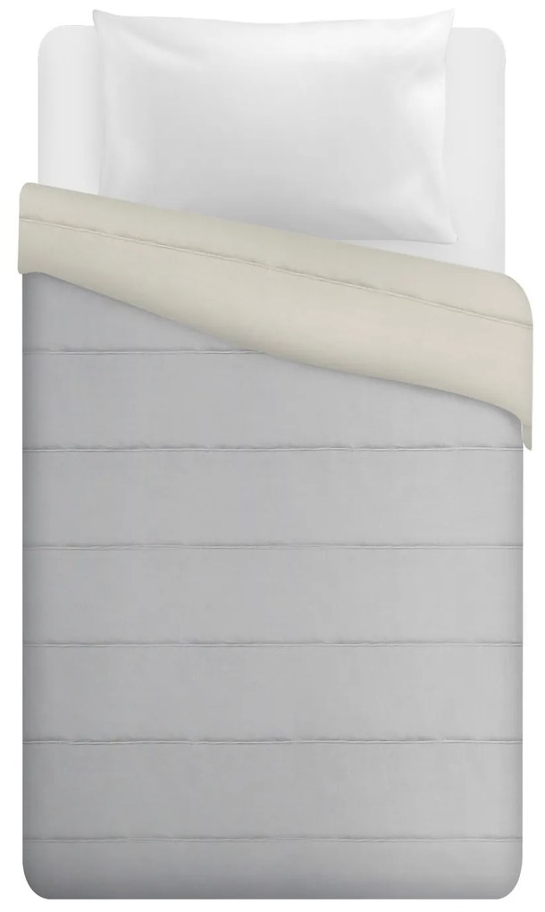 Piumino singolo microfibra Datex grigio tortora