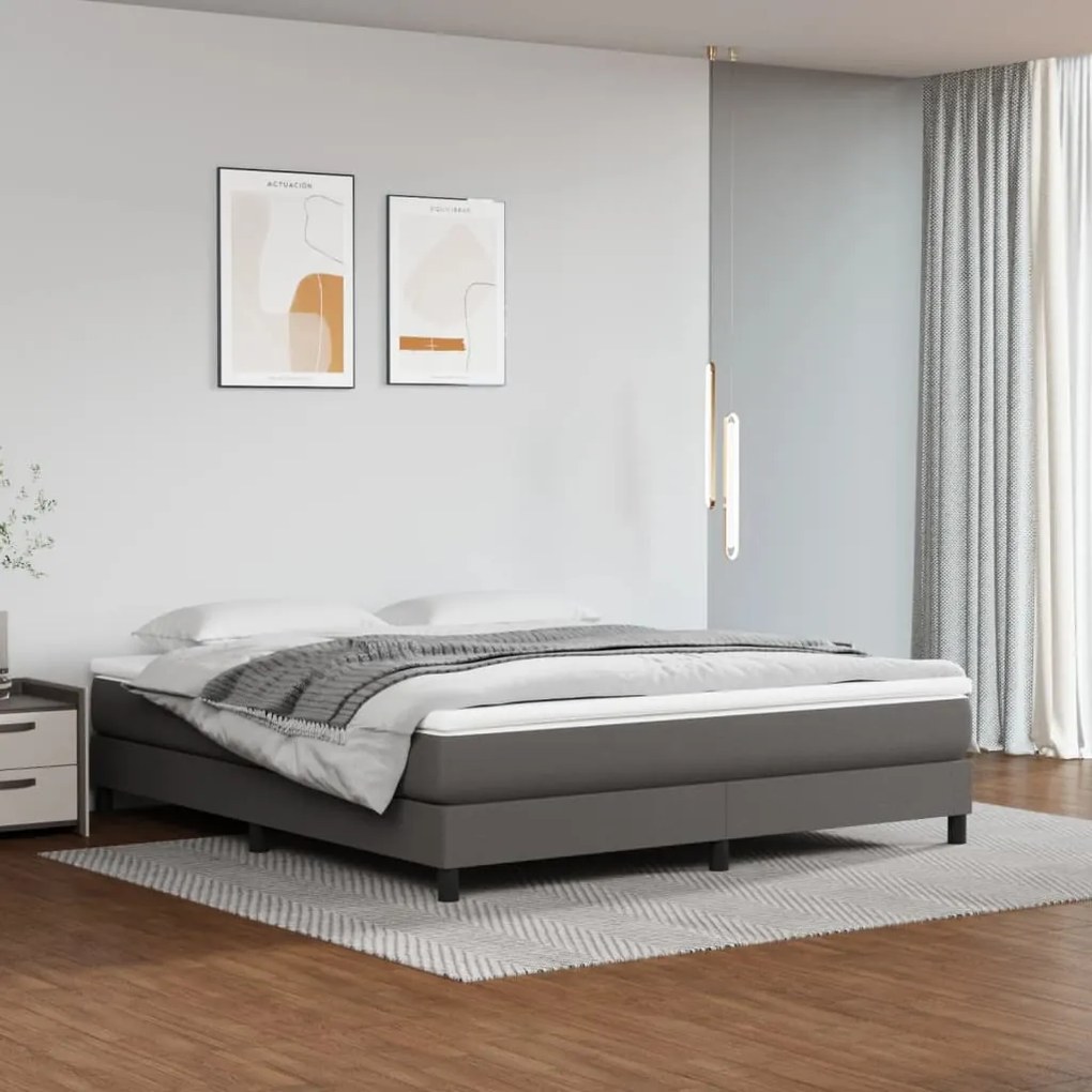 Materasso A Molle Grigio 160x200x20 Cm İn Similpelle /