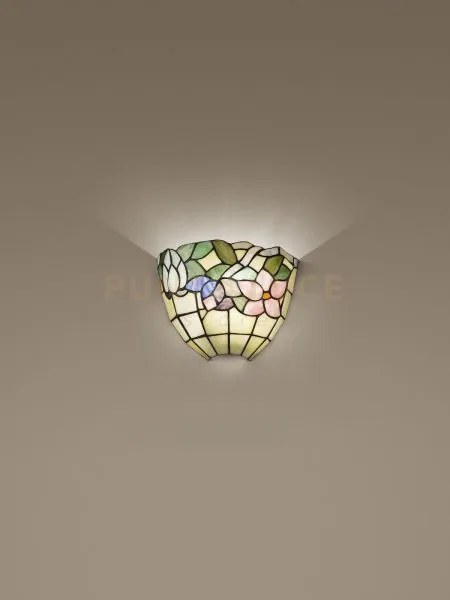 Applique tulipano in vetro tiffany 1 luce attacco e27