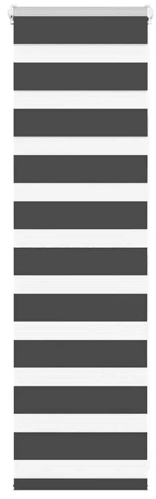 Tenda A Rullo Zebra Nero Larghezza Tessuto 35,9 Cm Poliestere /