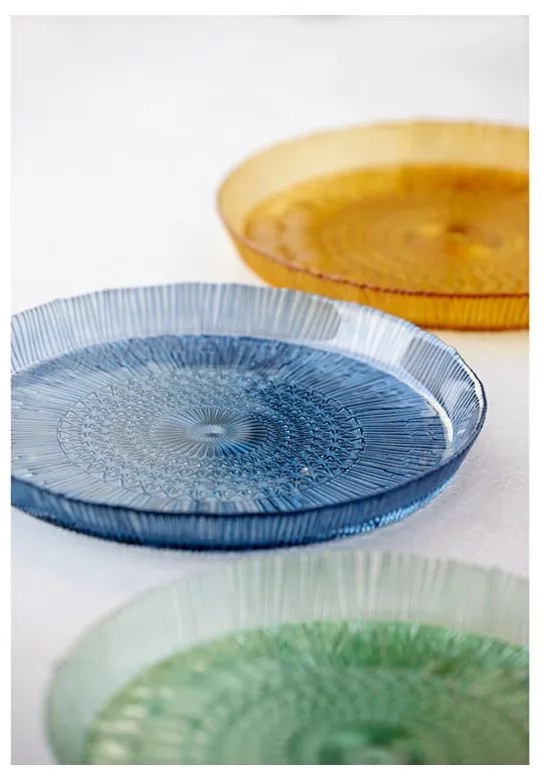 Piatto da portata in vetro arancione ø 30 cm Kusintha - Bitz