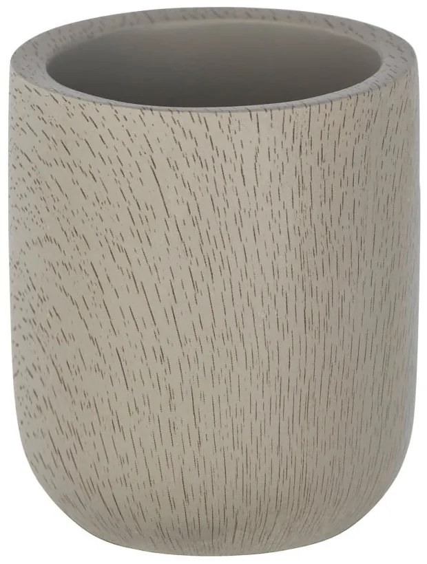 Tazza di cemento grigio-marrone per spazzolini da denti - Wenko