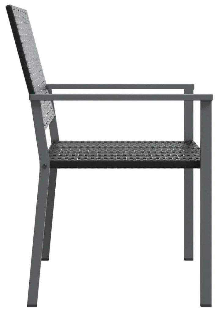 Sedie da Giardino 6 pz Nere 54x62,5x89 cm in Polyrattan