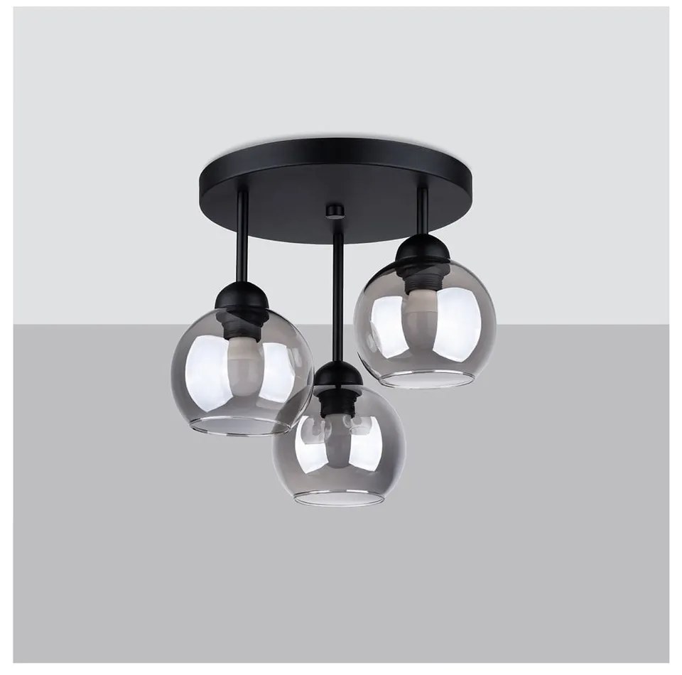Lampada da soffitto nera ø 15 cm Grande - Sollux