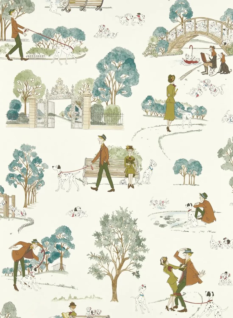 Sanderson Tapete 101 Dalmatians - Breeze Blue