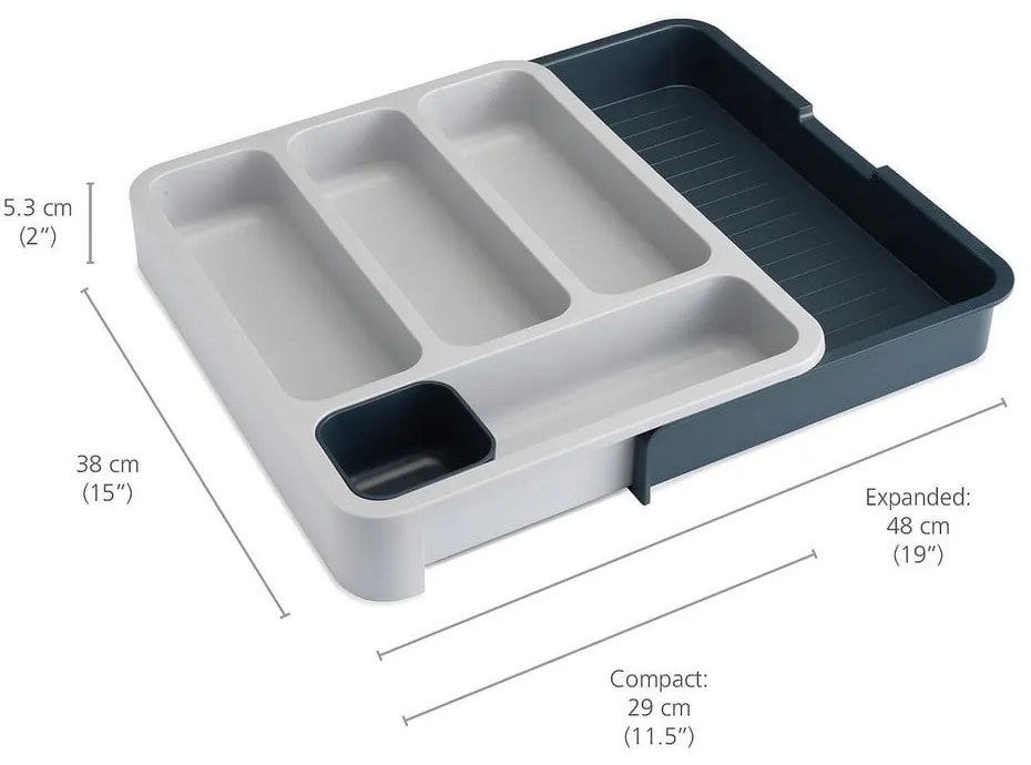 Cassetto portaposate regolabile grigio DrawerStore DrawerStore™ - Joseph Joseph