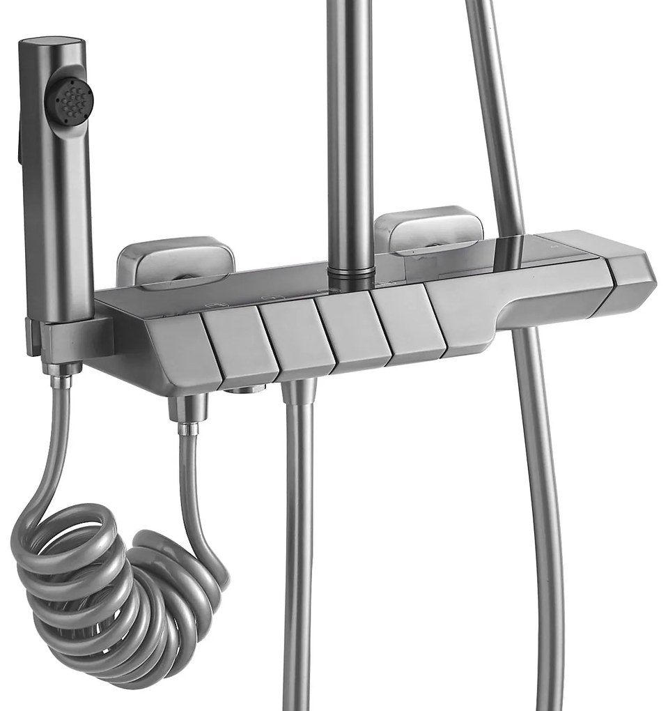 Set doccia con termostato REA ROB Nickiel Brush INOX