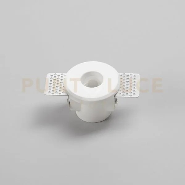 Incasso starry bianco tondo 7x5,5cm in gesso verniciabile