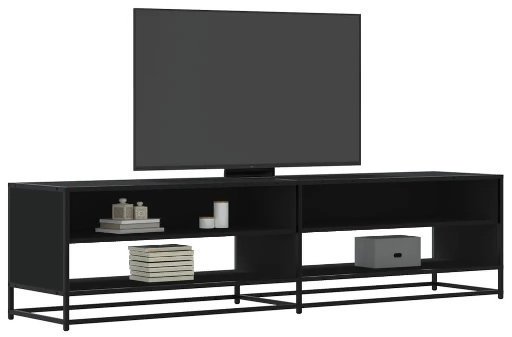 Mobile Porta Tv Nero 180,5x40x46 Cm İn Truciolato /