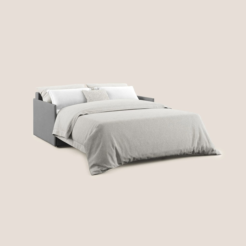 Evans Divano letto in morbido tessuto impermeabile T02 grigio