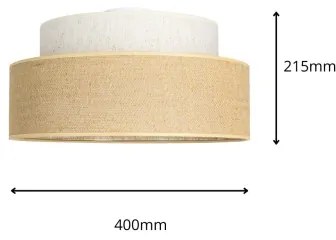 Plafoniera BOHO 1xE27/60W/230V diametro 40 cm color crema/beige