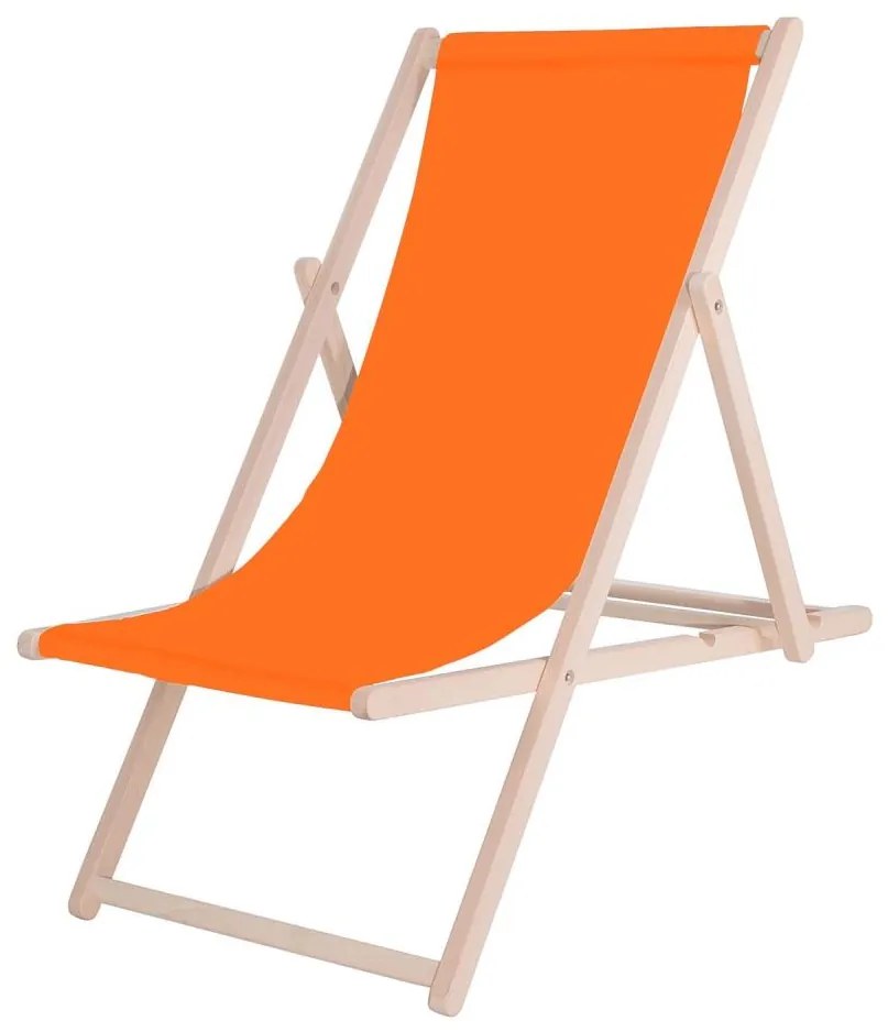 Sdraio da giardino arancione/faggio