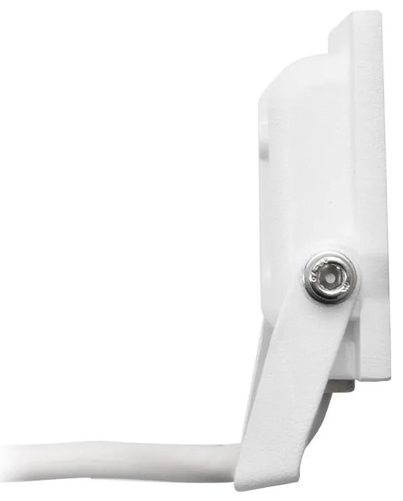 Faro LED 10W Slim Bianco IP65 - con Osram chip LED Colore Bianco Caldo 3.000K