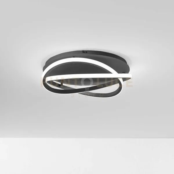 Atia p/p -lampadario a soffitto nero a led 3000k 1900lm 40w in allu...