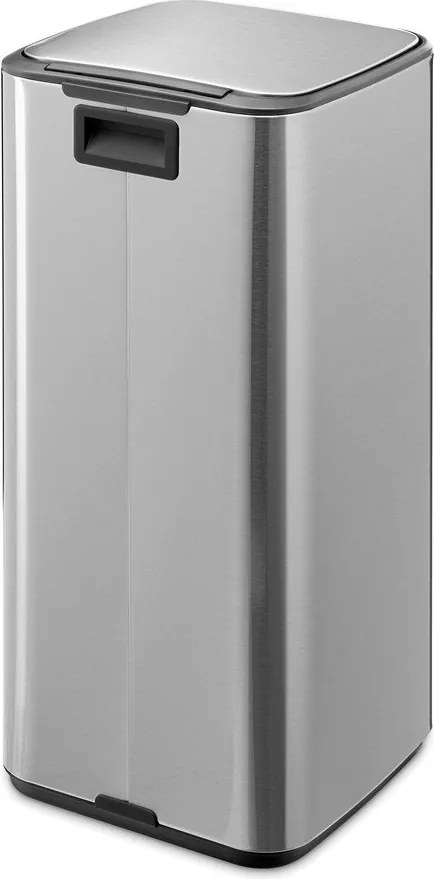 Cestino per la spazzatura color argento opaco in acciaio con pedale 30 l Bo – Brabantia